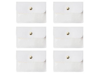 Smyckespåsar i PU-Läder Med Transparenta Framsidor (Pack-6)