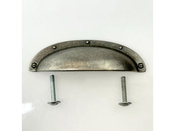 660byggnadsvård x st retro DRAGHANDTAG metall Kupat Liggande Handtag köpmandisk