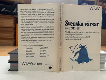 Svenska värsar åren 1945-68 av Manne Stenbeck, bok, Very good plus