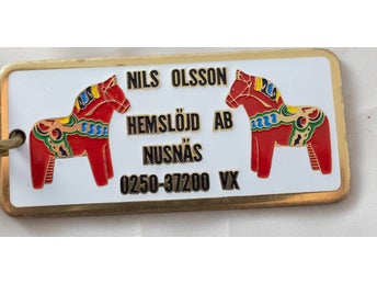 Dalahäst - Vintage Nyckelring - Röd Häst