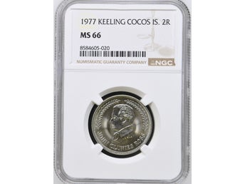 1977 Keeling Cocos Islands 2 Rupee. !!!NGC MS66!!!