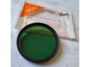 K&F Concept 52mm HD Slim Grönfilter, nyskick