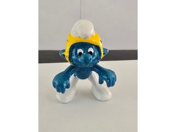 Smurf wrestling? Brottning? Gul hjälm schleich 1978