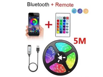 5M LED Strip med Bluetooth och Fjärrkontroll