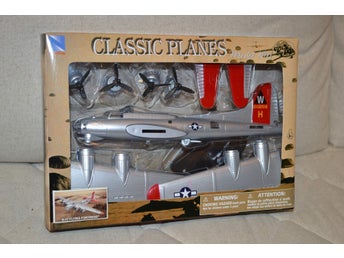 B-17 Flying Fortress Flygplan Bygg Själv Kit 8+ 21cm Newray WW2 Plast Ny