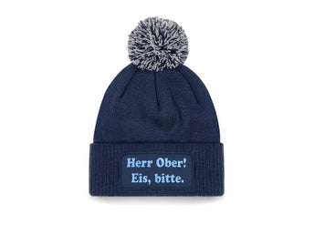 HERR OBER! EIS; BITTE - Snowstar Mössa med Tofs HELT NY ONE SIZE
