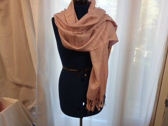 Pashmina ljusrosa sjal