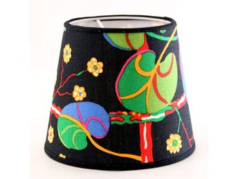 LAMPSKÄRM TEHERAN SVART TYG SVENSKT TENN JOSEF FRANK D17