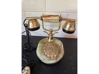 Bordstelefon, marmor Retro