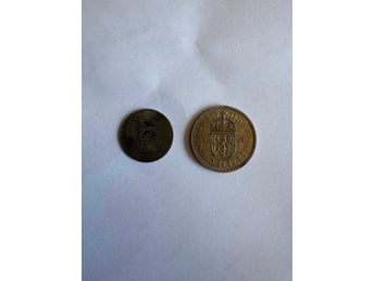 Storbritannien 6 pence 1921 Silver (George V sixpence) + 1 Shilling 1964