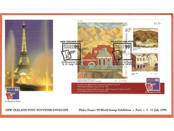 Nya Zealand FDC Philex France 99 2.7.1999 vinjett