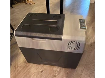 40L bärbar kompressorkylare, bilkylskåp med batteriskydd, högeffektiv kylning