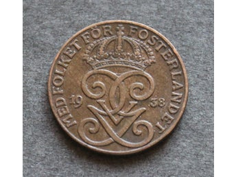 SVERIGE - 2 öre 1938 - KM 778