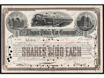 1898 Wagner Palace Car Company - signed William Seward Webb