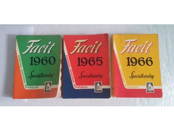 Facit special 1960, 1965, 1966 i mkt god kvalitet! Ovanligt.