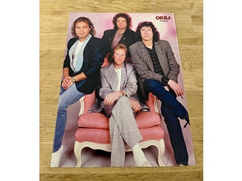 Foreigner 1985 Rock poster affisch tidningen Okej 1980-tal