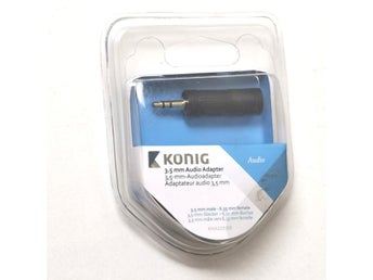 KONIG 3,5MM HANE TILL 6,35MM HONA ADAPTER (NY/OÖPPNAD)
