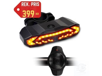 NY 5-1 Smart LED-lampa till cykel • auto Bromsljus • Blinkers • Fjärrstyrd • ÅB