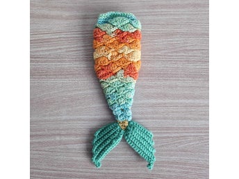 Handmade Colorful Crocheted Doll Mermaid Tail