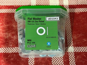 Planbricka M8 (id01043) Essve D16 mm d8,4 mm 100 st C1 Indoor EAN 7317761068235