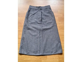 Lundberg & Wester grå kjol, ull, 60/70-tal storlek 34/XS