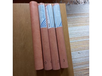 Tapet 4 rullar papperstapet Bluelune brun orange nyans