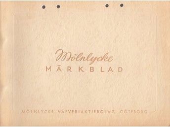 Mölnlycke märkblad - Mölnlycke Väfveri AB