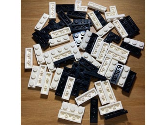 Lego 1x3 platta vit svart 64st