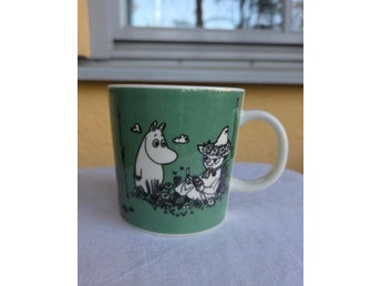 Muminmugg 90-tal grön