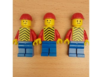 Retro LEGO minifigurer vägarbetare