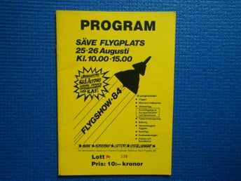 Program Säve flygplats Flygshow 1984