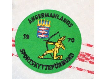ÅNGERMANLANDS SPORRTSKYTTEFÖRBUND 1970. TYGMÄRKE