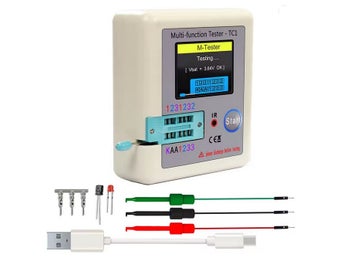 TC1 Multimeter - testa transistor, kondensator, med LCD skärm