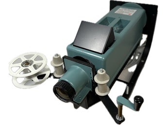 Vintage Widioscope Vidiolog Projektor av Lunbex microfilm projector Modell 72