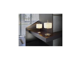 Dover Danona Mini bordslampa med textil lampskärm 230V