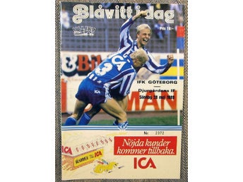 IFK Göteborg - Djurgårdens IF 1989 Blåvitt i dag Program Fotboll Affisch foto