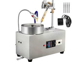 Ädelstensslipmaskin 180W Med Facetteringsarm, LED & Vattenpump