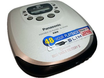 Vintage Panasonic SL-SX300 Bärbar CD-spelare Portable CD Player XBS Anti-Shock
