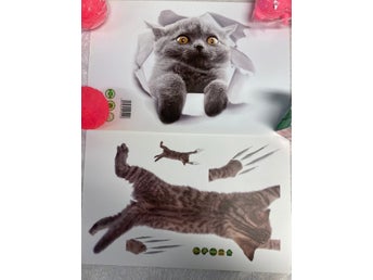 3D Katt Sticker / Väggklistermärken