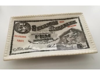 SEDELFAT. Porslin. 5 kr 1907. Nr: KK92285