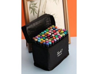 *NYA* 60 st Dual-Tip Touch Markers – Dubbla Spetsar för Teckning, Manga, Anime