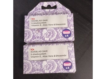ICA Rakblad Dam 5-bladssystem med Vitamin E, Aloe Vera & Sheasmör, 2x4-pack