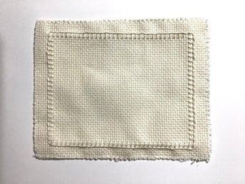 Att brodera Kantsydd Aida 14 x 11 cm Naturvit Broderi Vit Virka kant Väv DIY