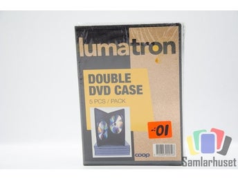 5-Pack Lumatron Double DVD Case För Förvaring DVD - Svart - Tomma Fodral Dubbel