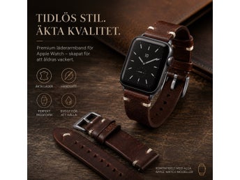 Premium Läderarmband för Apple Watch