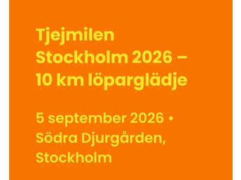 Tjejmilen 5 september 2026 startplats