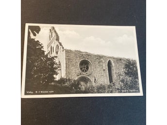 Vykort, Visby S:t Nicolai ruin, postgånget 1936