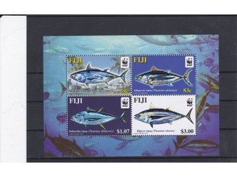Fiji 2004 Tonfisk fiskar 4v i block WWF