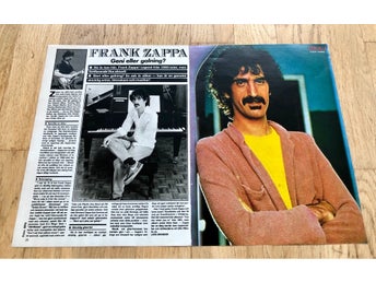 FRANK ZAPPA 1982 affisch urklipp poster tidningen Okej 1980-tal