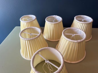 6 retro st lampskärmar i tyg